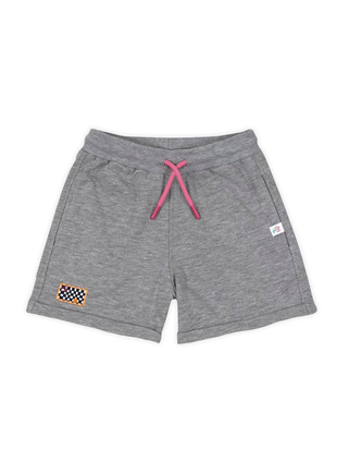 Basic Pleated Short - Grey (Pink Cord)