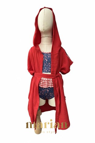 Beach Cover Up Red