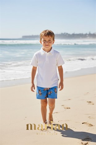 Erkek Çocuk Tişört Towel Polo White