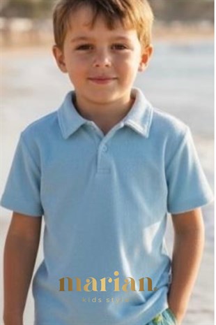 Erkek Çocuk Tişört Towel Polo Blue