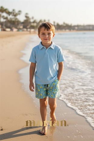 Erkek Çocuk Tişört Towel Polo Blue
