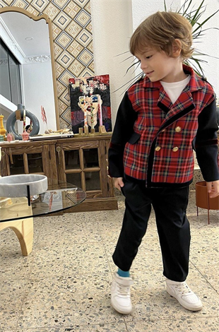 Erkek Çocuk Ekose Takım