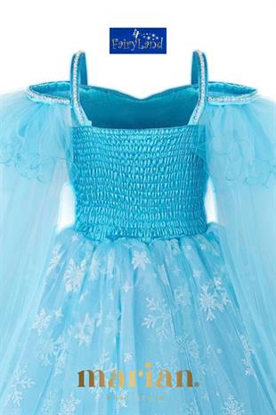 Fairyland Elsa Frozen Mavi Tüllü Kostüm