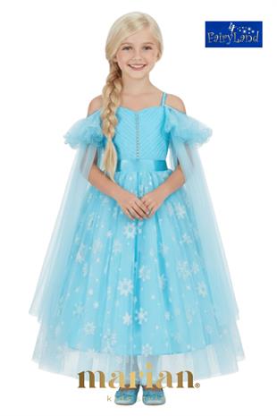 Fairyland Elsa Frozen Mavi Tüllü Kostüm
