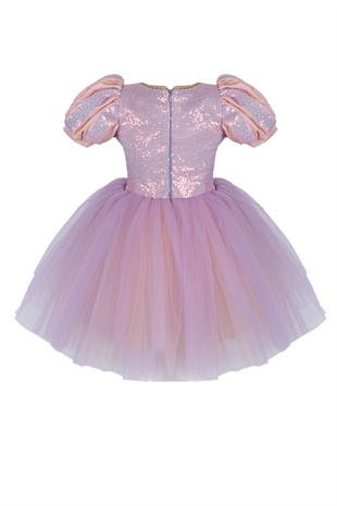 Fairyland Mini Prenses 2 Renkli Kız Çocuk Rapunzel Kostüm Kısa