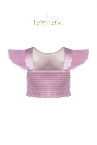 Fairyland Pul Detaylı Pembe Crop Üst