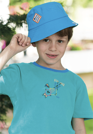 Happy Face Bucket Hat - Blue / 56 Cm