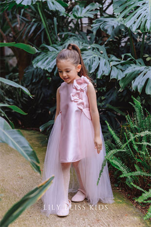 LİLY BLİSS Peony Pink - Kız Çocuk Özel Gün Elbise