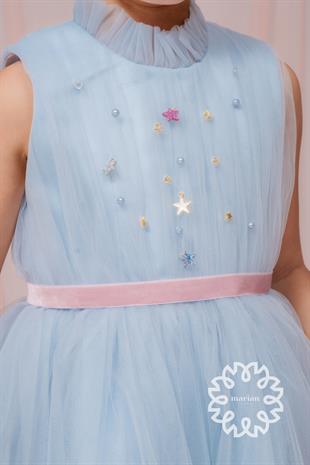 MARİAN CLOUDY DRESS - BLUE