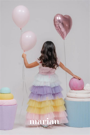 MARİAN - RAİNBOW DRESS - Özel Gün Elbise