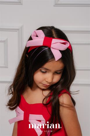 MARİAN Scuba Scarlet Bow Dress