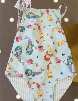 Mermaid kız bebek mayo