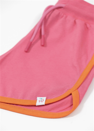 Retro Orange Striped Short - Pink (Pink Cord)