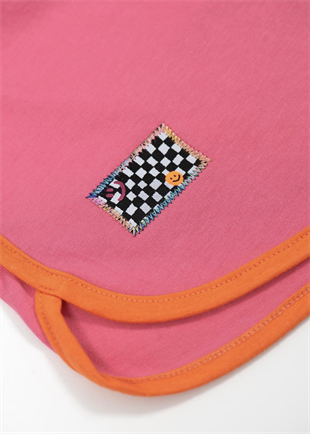 Retro Orange Striped Short - Pink (Pink Cord)