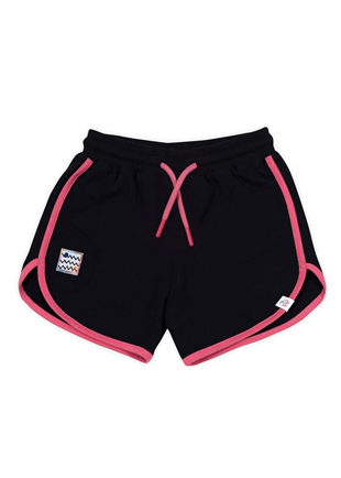 Retro Pink Striped Short - Navy Blue (Pink Cord)
