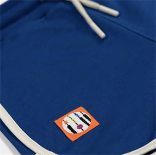 Retro Shorts - Navy Blue with Ecru Trim