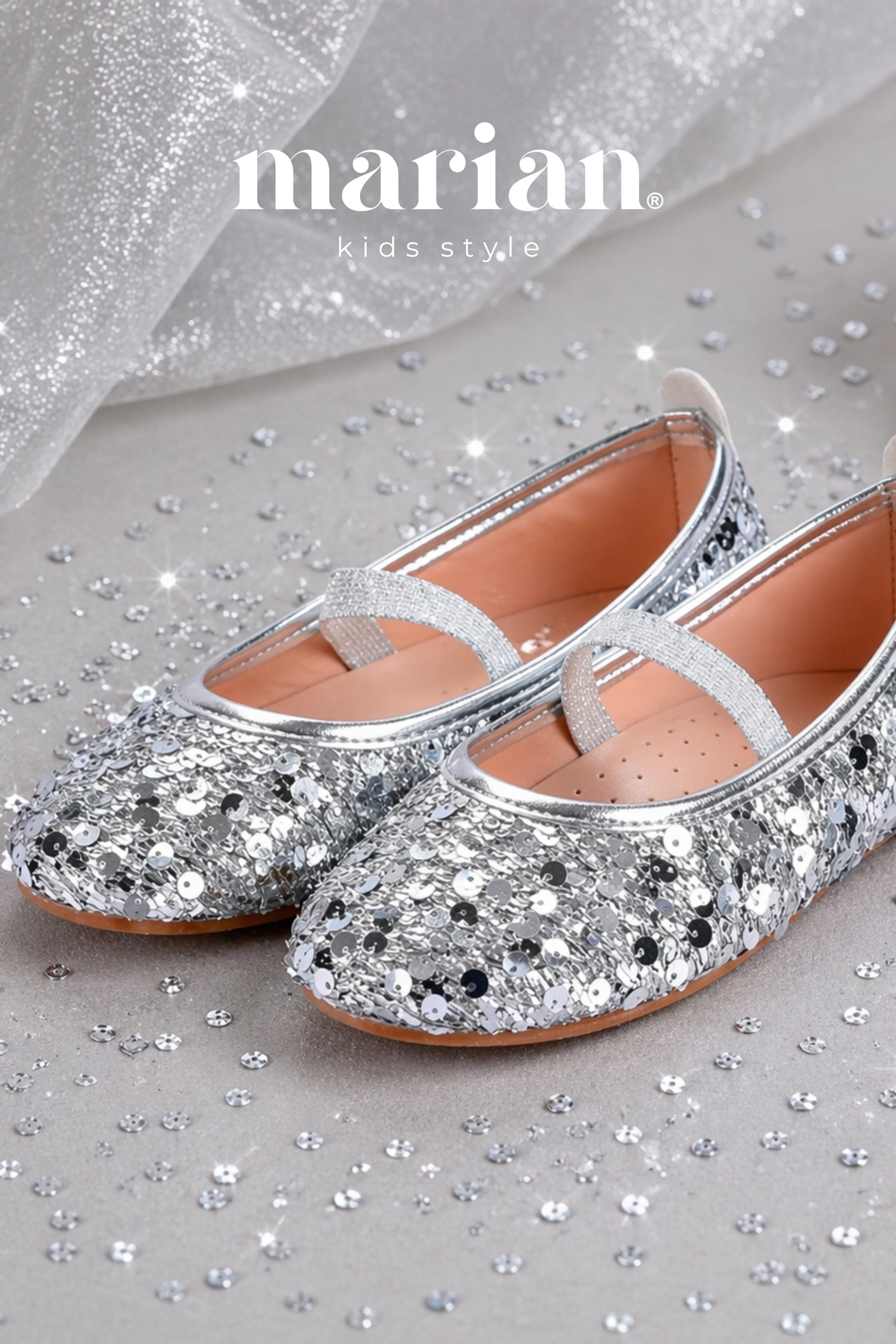 Chica Magica Maribel Lastikli Silver Pullu Babet