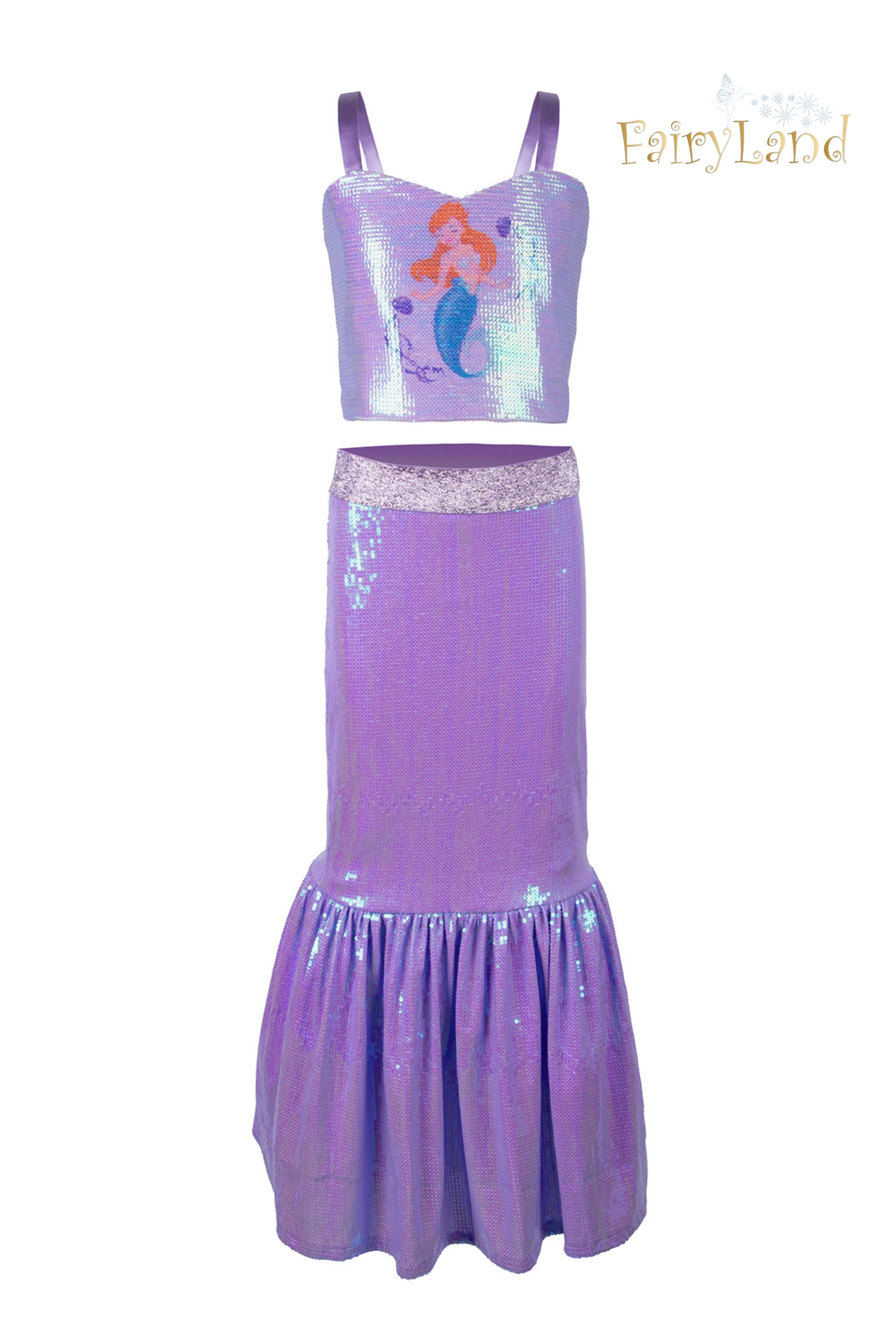 Fairyland Mermaid Kız Çocuk Kostüm - Lila