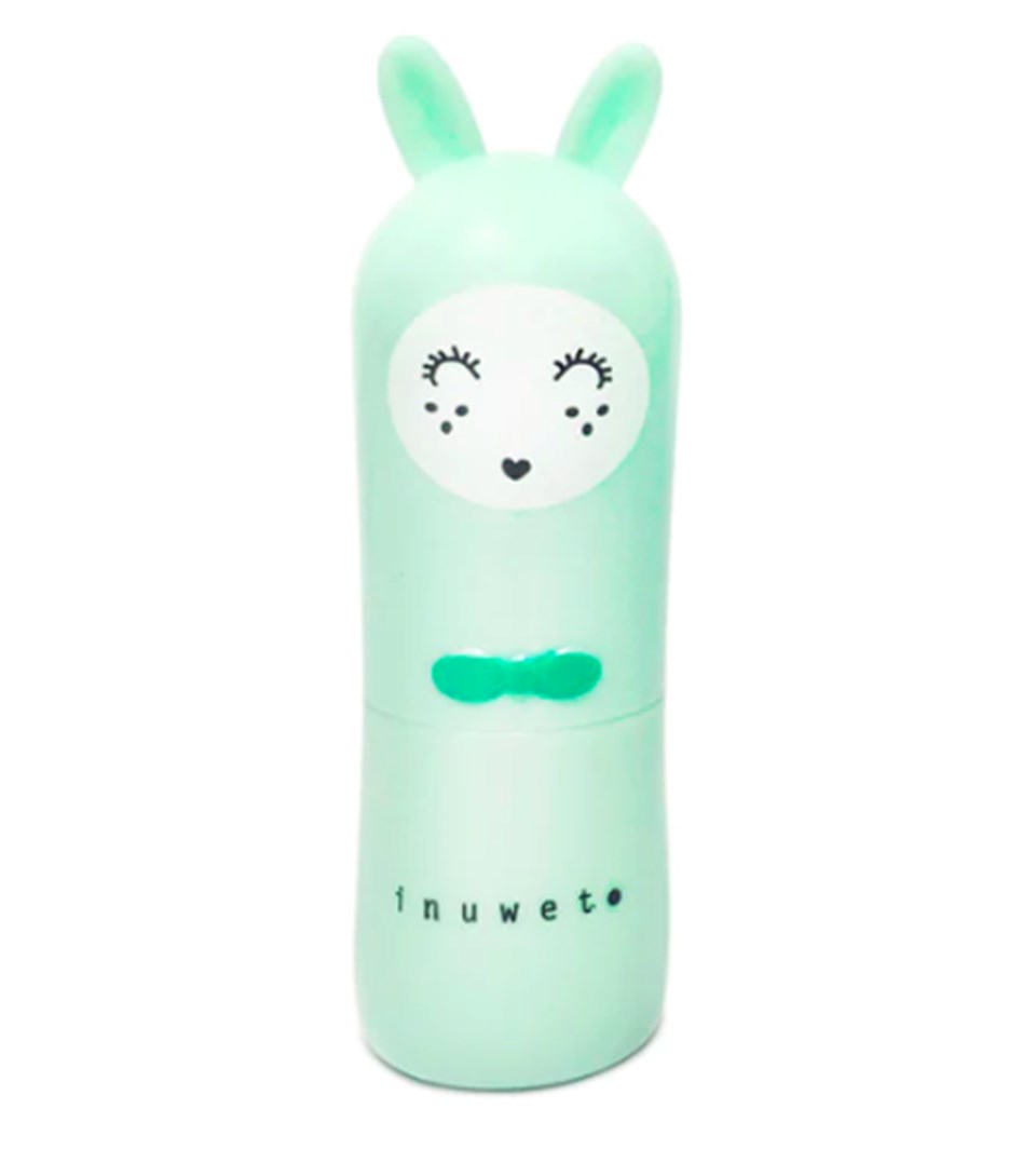 INUWET BUNNY LIPBALM GREEN APPLE / AQUA