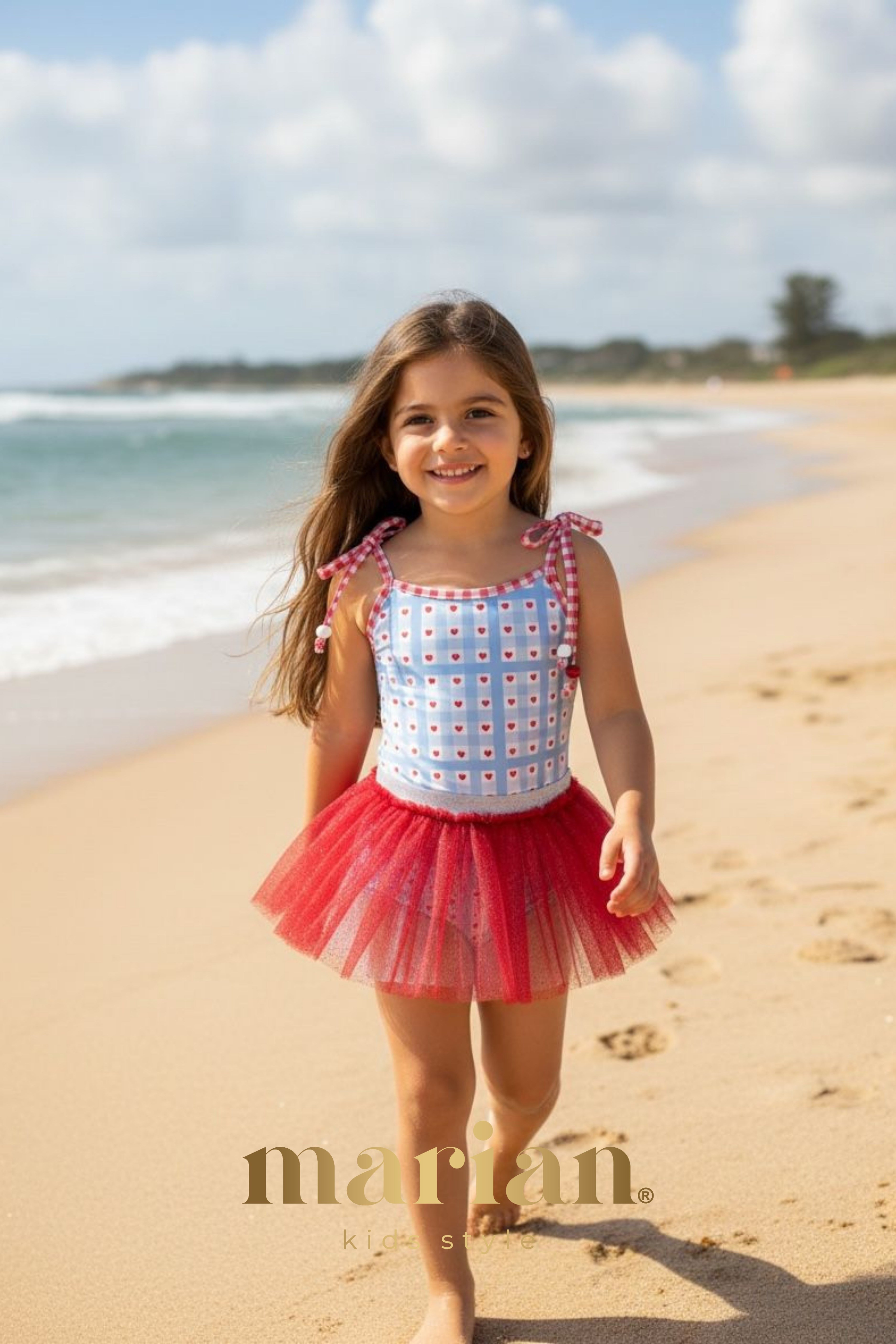 Kız Çocuk Skirt Heart Mayo