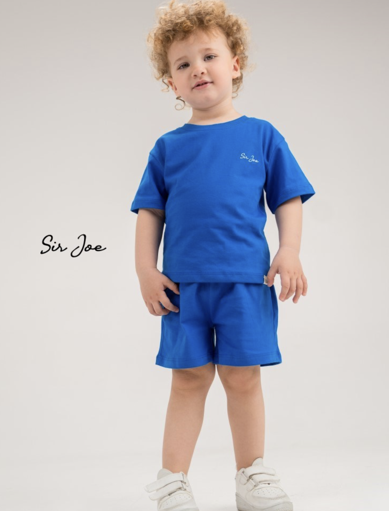 Sir Joe Çocuk Yazlık Kısa Kol T-shirt ve Şort 2'li Set Mavi