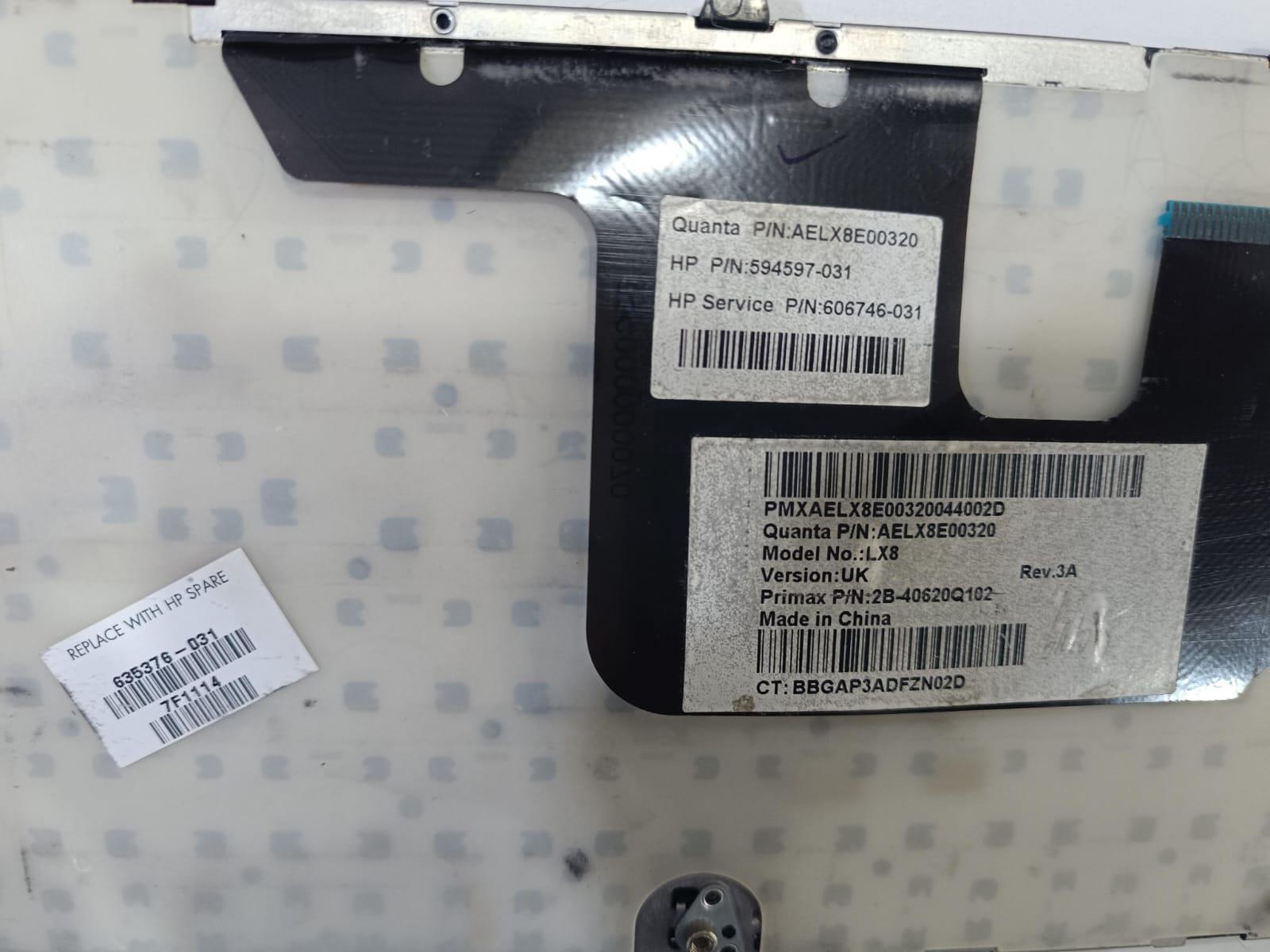 HP DV6-3000 SERİSİ PN:606746-031 İNGİLİZCE ORİJİNAL ÇIKMA KLAV STOK:51