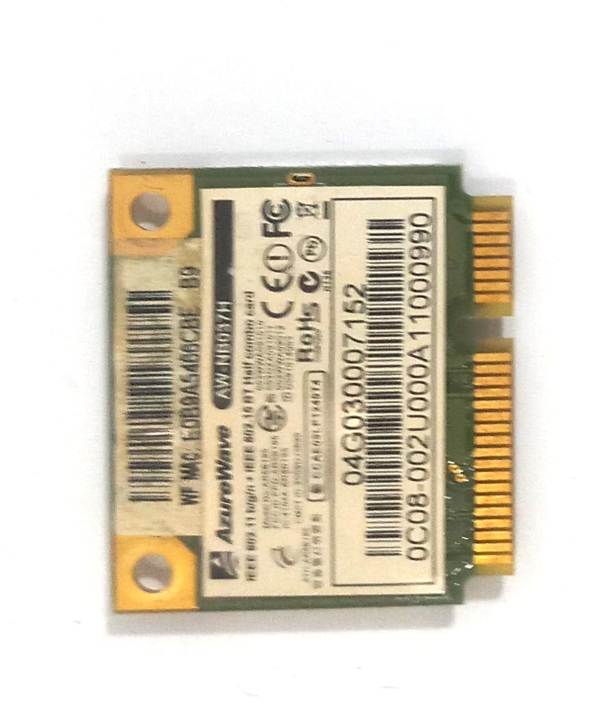 Atheros AR5B195 AzureWave AW-NB037H yarım MINI PCI-E Wifi 150Mbps + bluetooth 3.0 ağ kartı STOK: 18