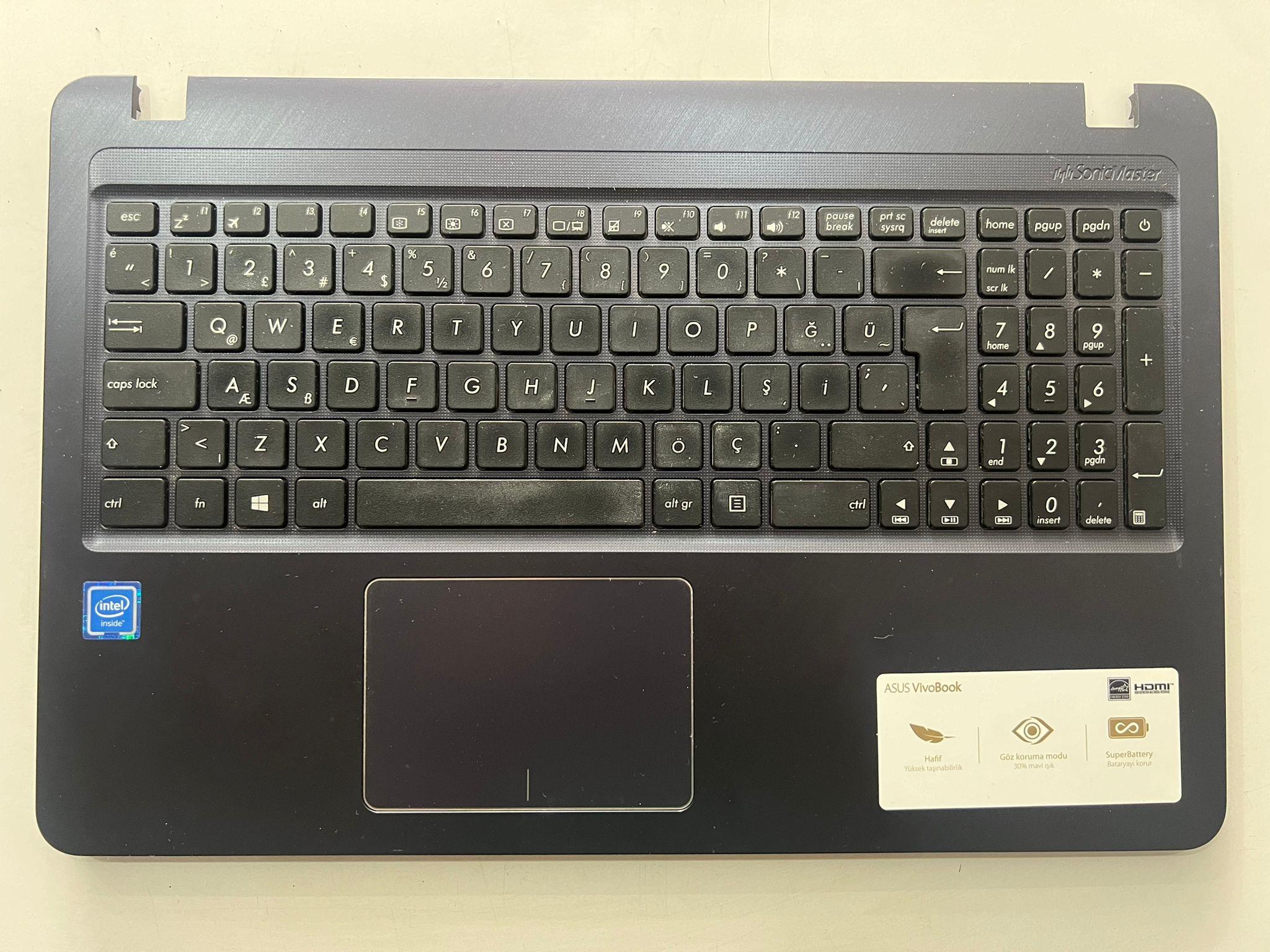 Orijinal Asus VivoBook X543 X543M X543N Notebook  Klavye Dahil Üst Kasa Stok: Z95