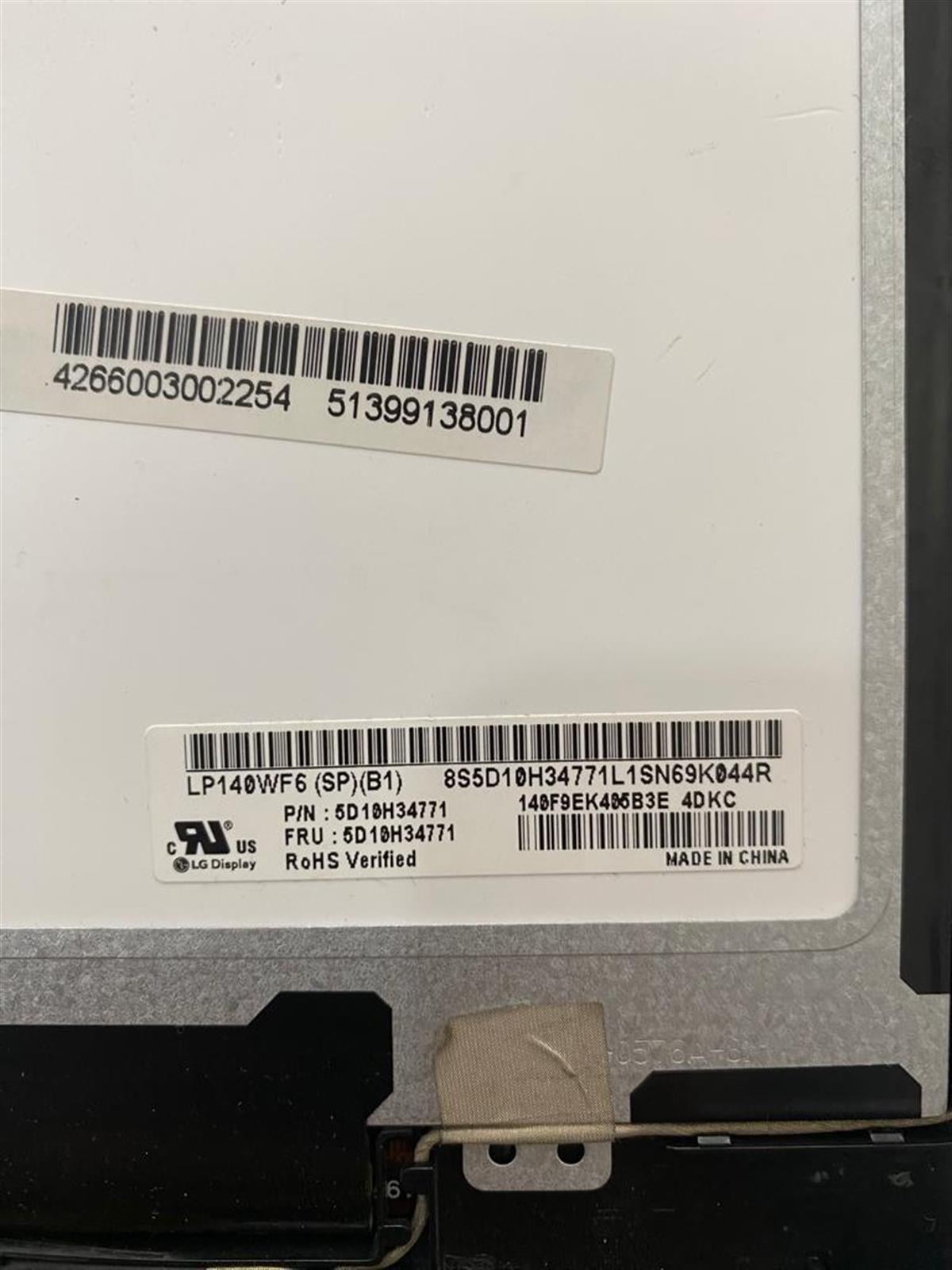 Orijinal Lenovo Yoga 510-14ISK DOKUNMATİK VE LCD PANEL  LP140WF6 (SP)(B1) 1920*1080 AZ KUSURLU Z91