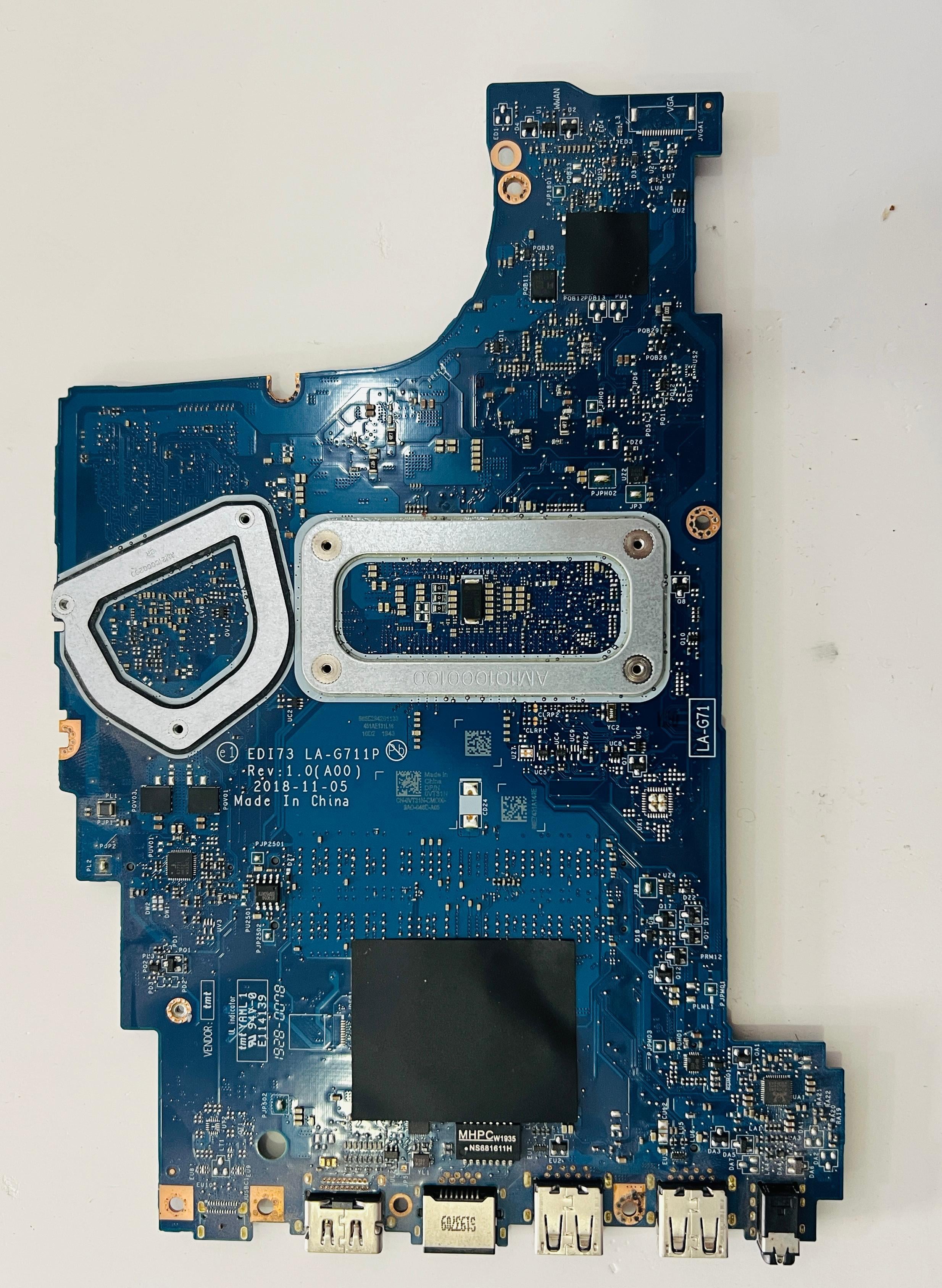 DELL INSPIRON 3580 ANAKART MAINBOARD EDI73 LA-G711P REV:1.0 (A00) Stok:Z108