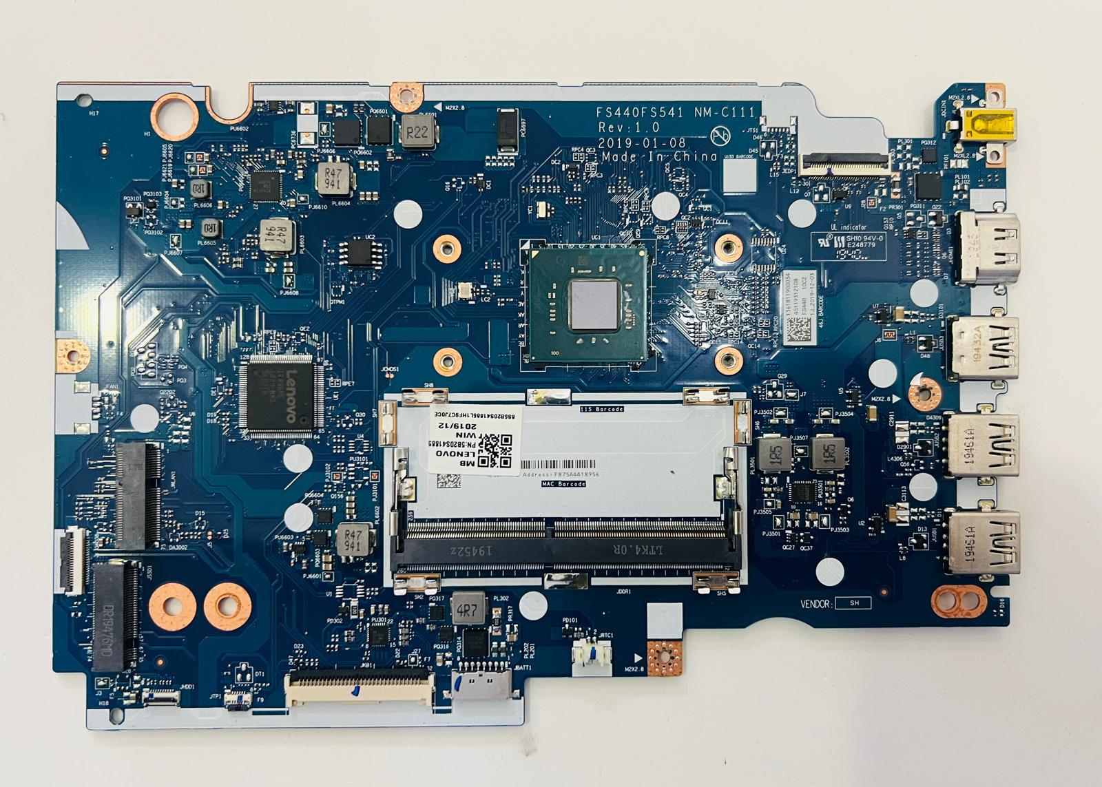 ONARIMSIZ TERTEMİZ SIFIR AYARINDA LENOVO ANAKART MAINBOARD FS440FS541 NM-C111 REV:1.0 Stok:232