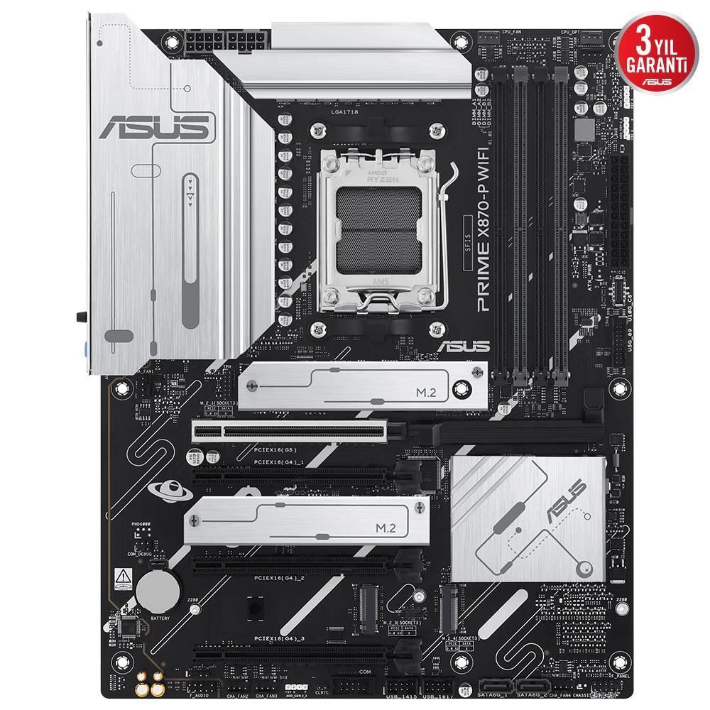 Asus PRIME X870-P WIFI 8000MHz OC DDR5 Soket AM5 M.2 HDMI ATX Anakart