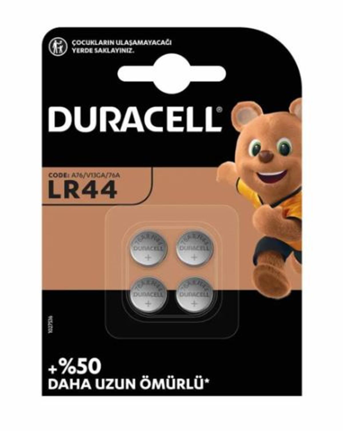 DURACELL LR44 1.5 VOLT DÜĞME PİL (4LÜ PAKET)