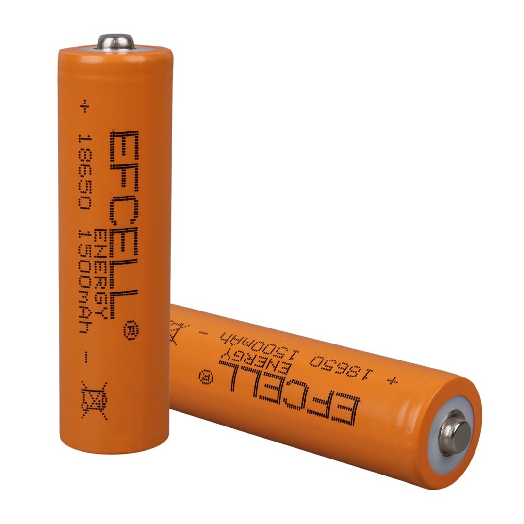 EFCELL 3.7 VOLT 1500 MAH ŞARJ EDİLEBİLİR LI-ION 18650 BAŞLIKLI PİL