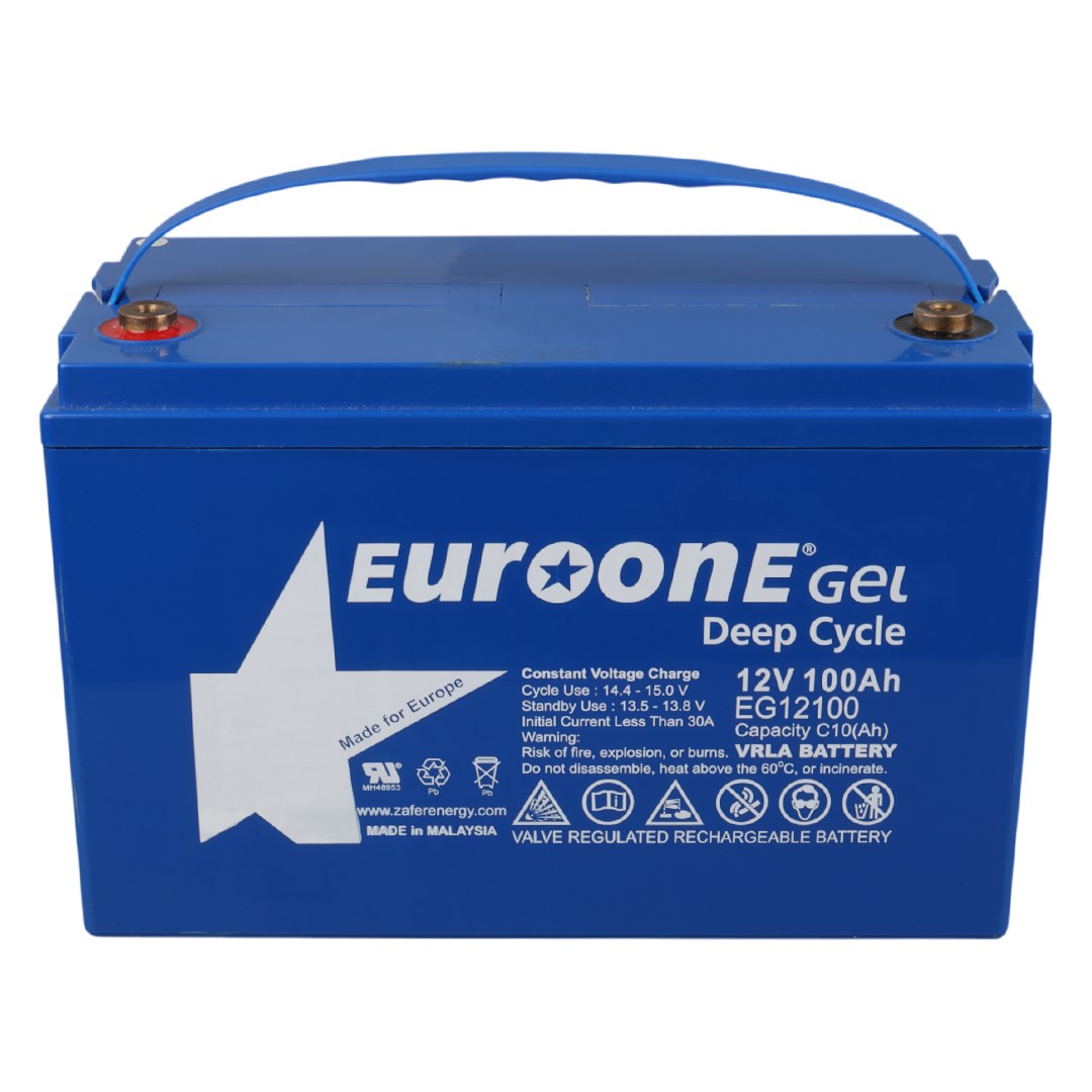 EUROONE EG12100 12 VOLT 100 AMPER DEEP CYCLE JEL AKÜ ( (330X172X218MM)