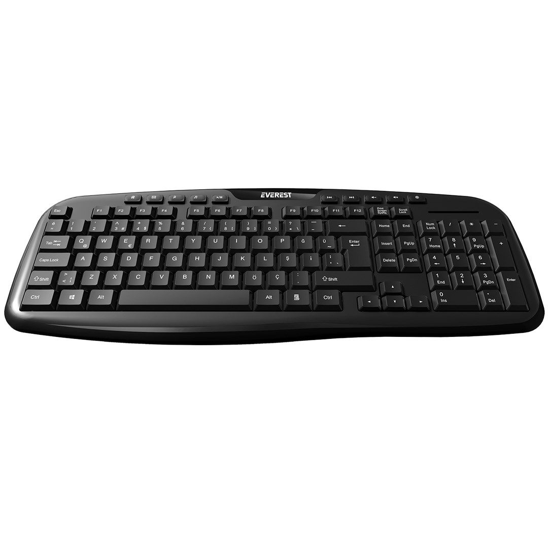 EVEREST KB-955 SİYAH USB MULTİMEDİA Q STANDART KLAVYE