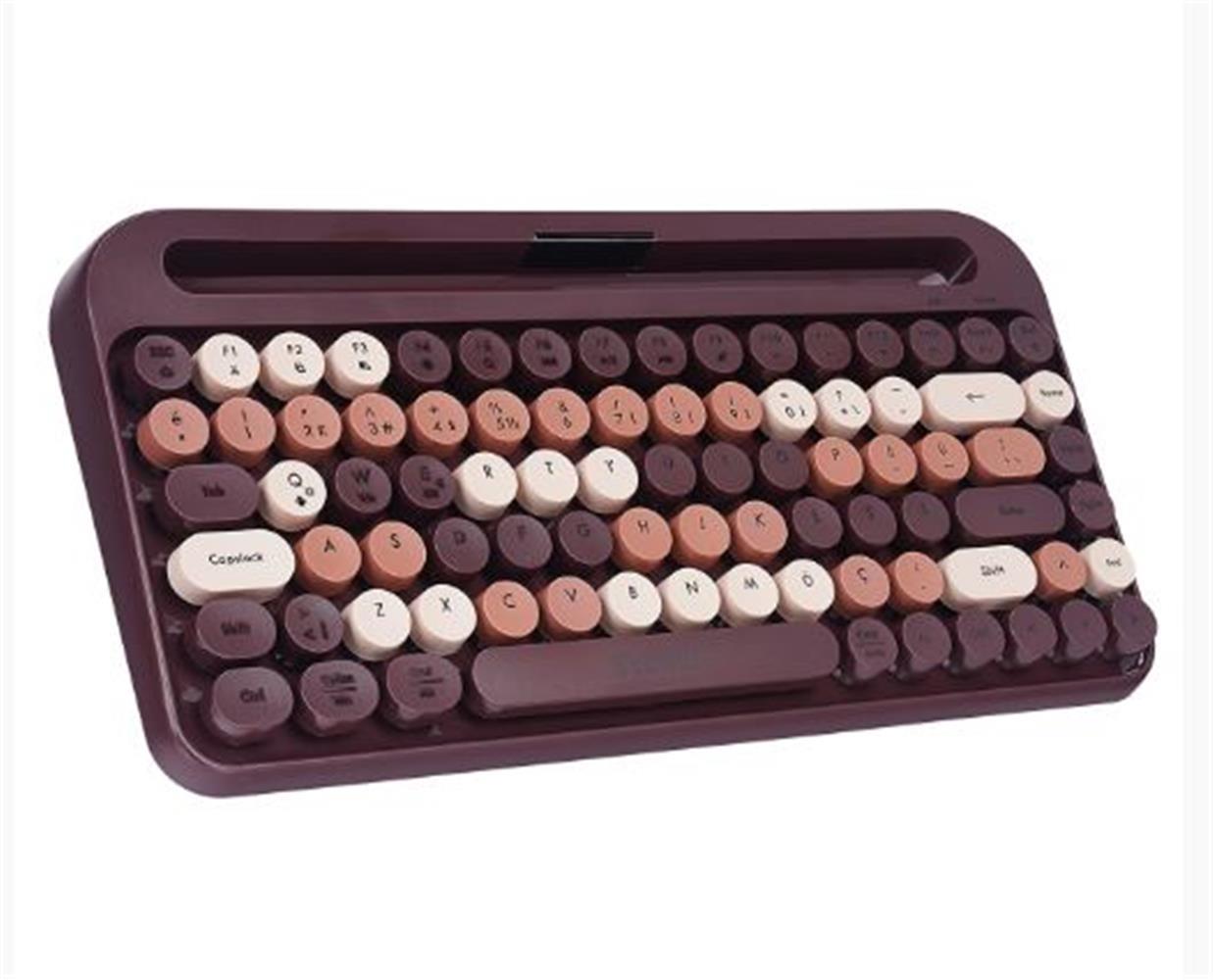 Everest KB-99 MOCHA 2.4G+BT1+BT2 Çoklu Cihaz Bağlantılı Q Kablosuz klavye