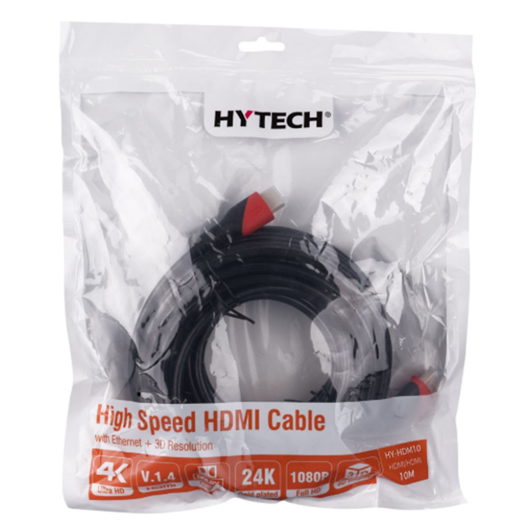HYTECH HY-HDM10 HDMI TO HDMI 10 METRE ALTIN UÇLU 24K 1.4V 3D KABLOSU