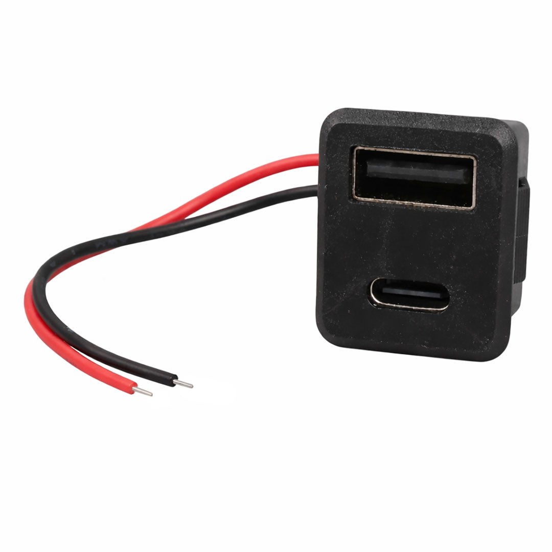 IC-266T-4 PANO TİP KARE TYPE-C + USB 2P ŞARJ BAĞLANTI MODÜLÜ