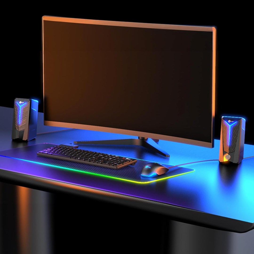LENOVO LECOO DS104 KABLOLU USB + 3.5MM JACK 6W 80DB RGB IŞIKLI 1+1 GAMING SPEAKER HOPARLÖR