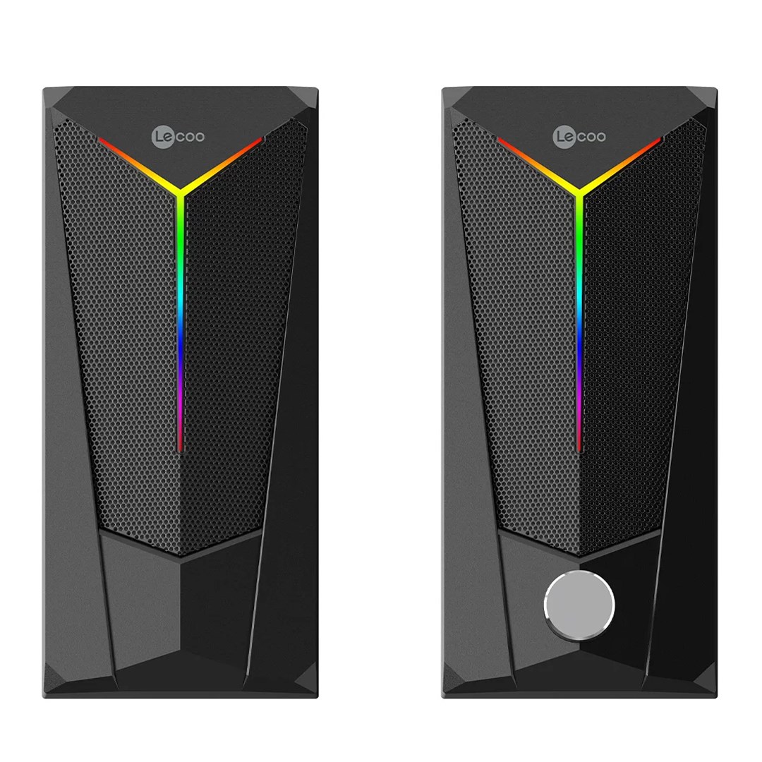 LENOVO LECOO DS104 KABLOLU USB + 3.5MM JACK 6W 80DB RGB IŞIKLI 1+1 GAMING SPEAKER HOPARLÖR