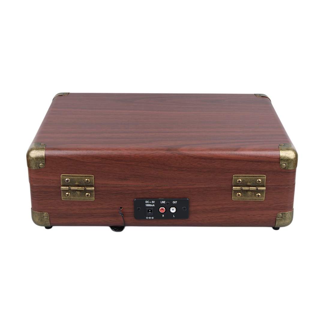 MAGICVOICE PU16 RETRO VİNTAGE ÇANTA PİKAP - RADYO - BLUETOOTH - USB MP3 ÇALAR 350X255X115MM