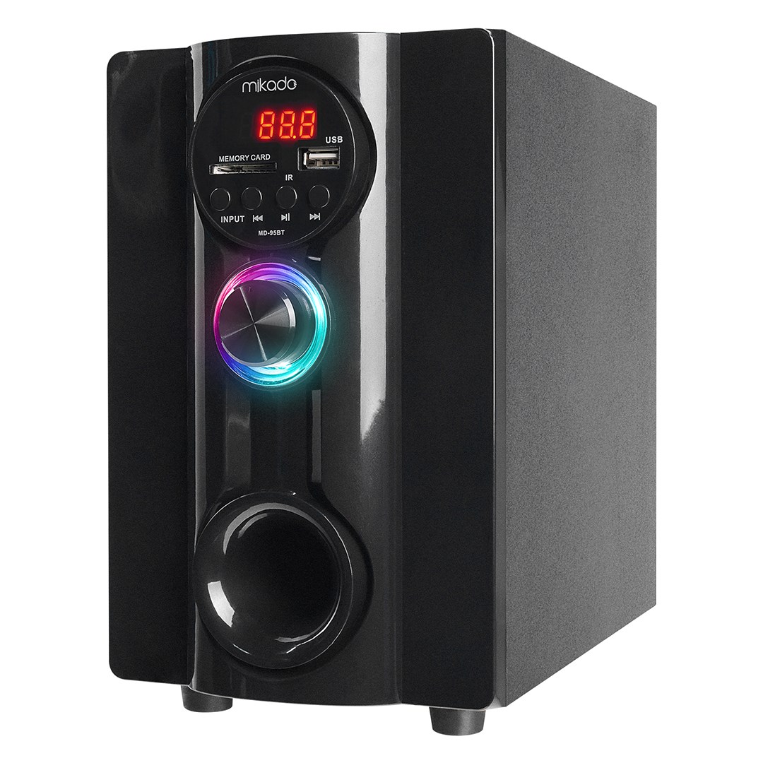 MIKADO MD-95BT 2+1 20 WATT SİYAH MULTIMEDYA FM/BT/SD/USB 2+1 SPEAKER EV SİNEMA SİSTEMİ