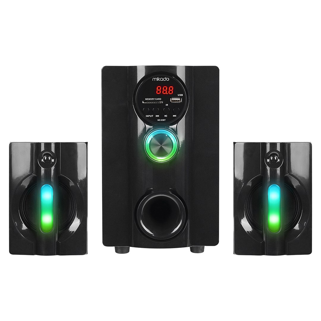 MIKADO MD-95BT 2+1 20 WATT SİYAH MULTIMEDYA FM/BT/SD/USB 2+1 SPEAKER EV SİNEMA SİSTEMİ