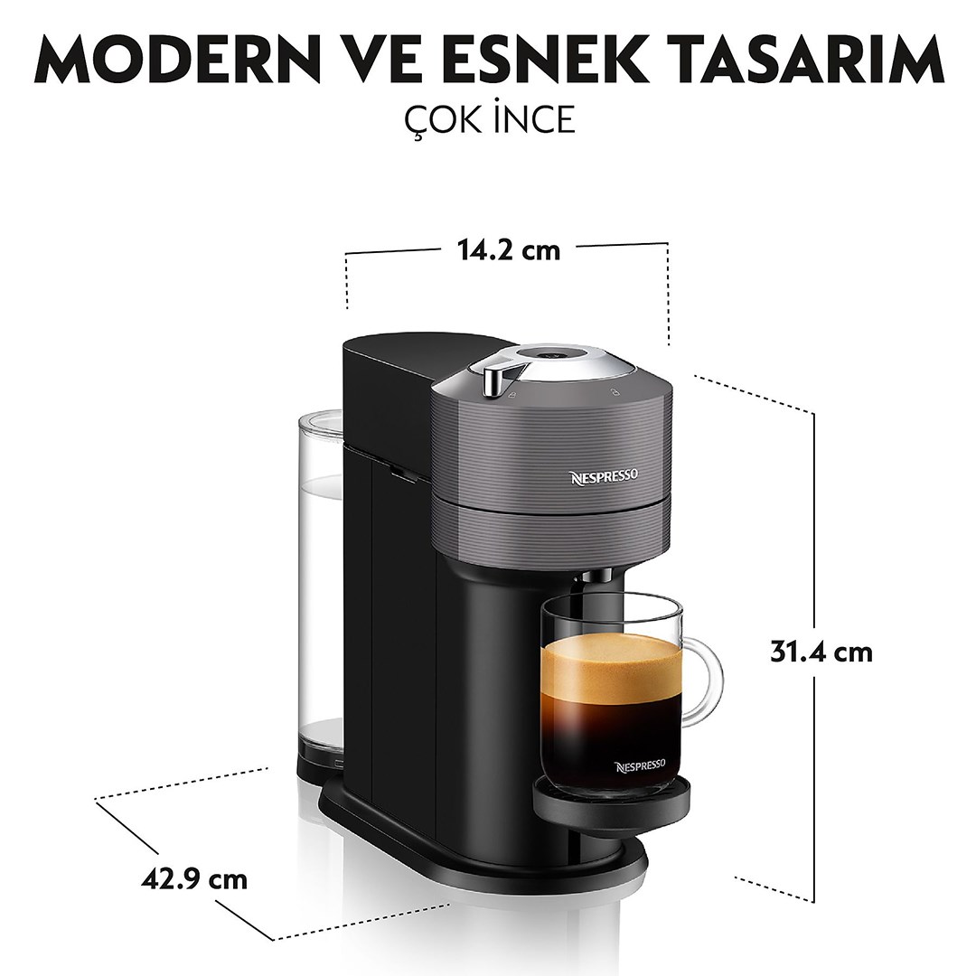 NESPRESSO VERTUO NEXT C MATT BLACK KAPSÜL KAHVE MAKİNESİ