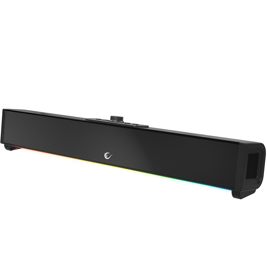 RAMPAGE RM-1 SOUNDWAVE PLUS SİYAH 2X15 WATT+34 WATT BT+USB+AUX+TF KARTLI GAMİNG SOUNDBAR