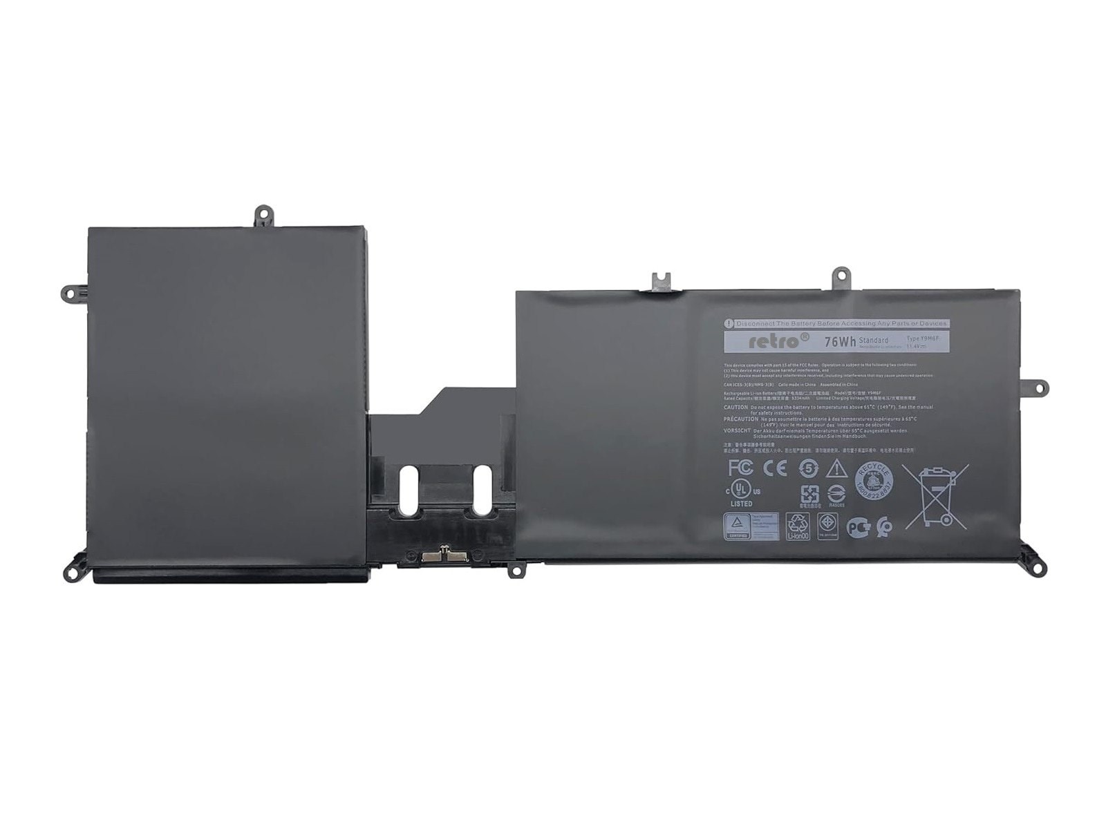 RETRO Dell Alienware M15 R2, Y9M6F Notebook Bataryası