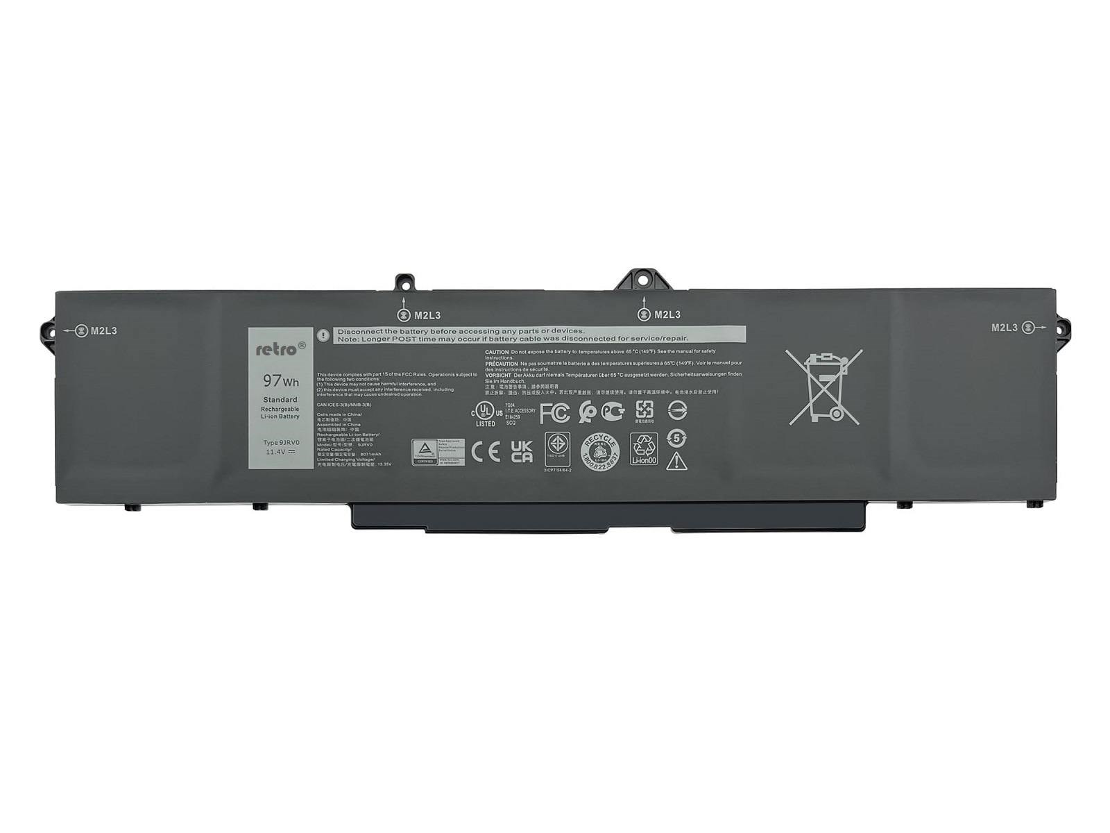 RETRO Dell Alienware M17 R5 AMD, 9JRV0 Notebook Bataryası