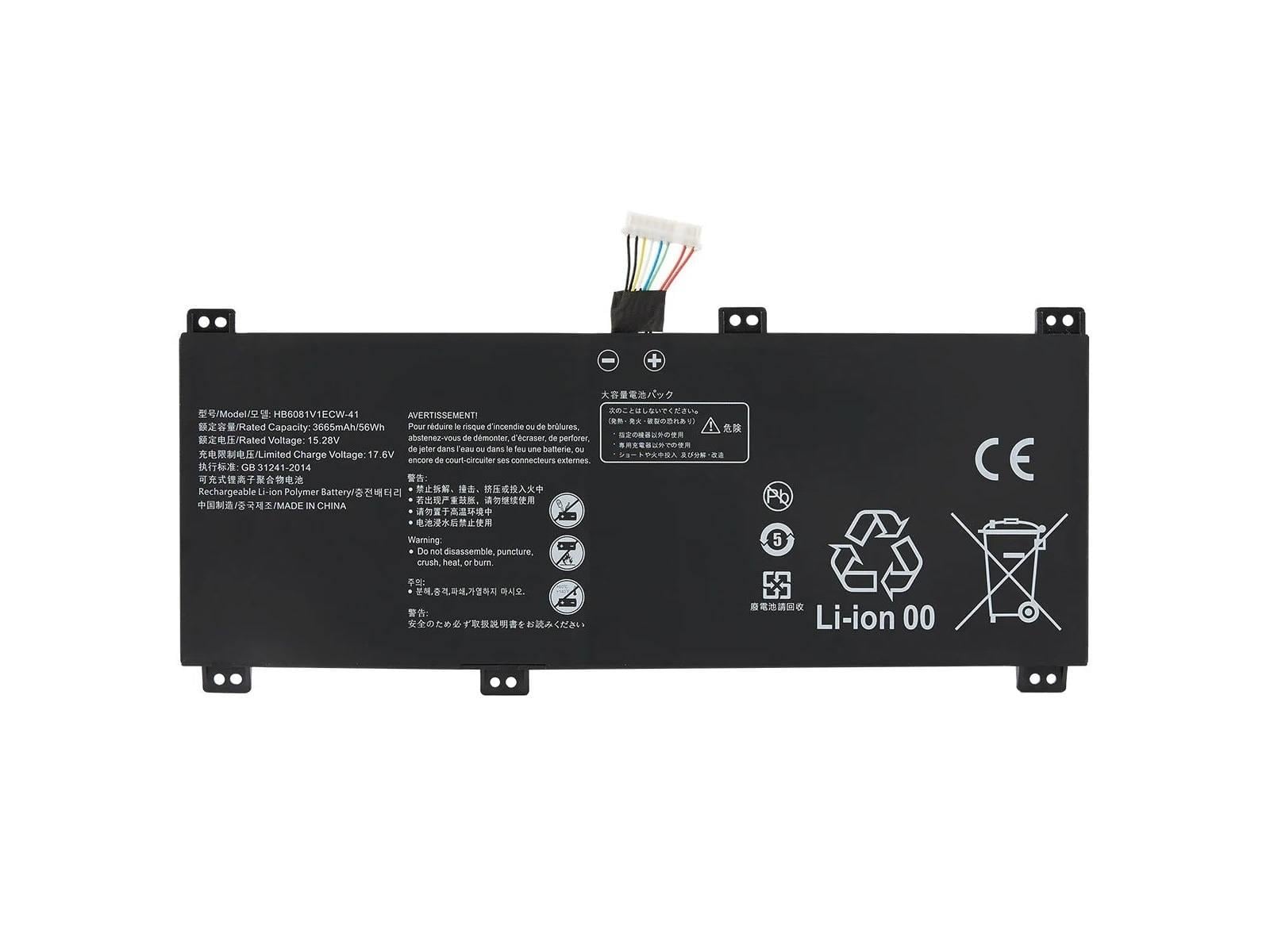 RETRO Huawei MateBook HB6081V1ECW-41 Notebook Bataryası - Ver.1 (8 Pin)