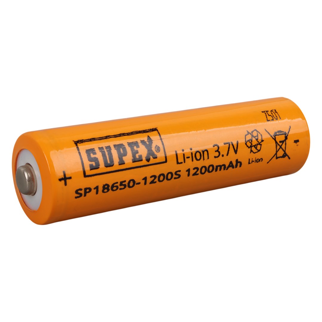 SUPEX SP 18650-1200S 3.7 VOLT LI-ION 1200 MAH BAŞLIKLI ŞARJLI PİL